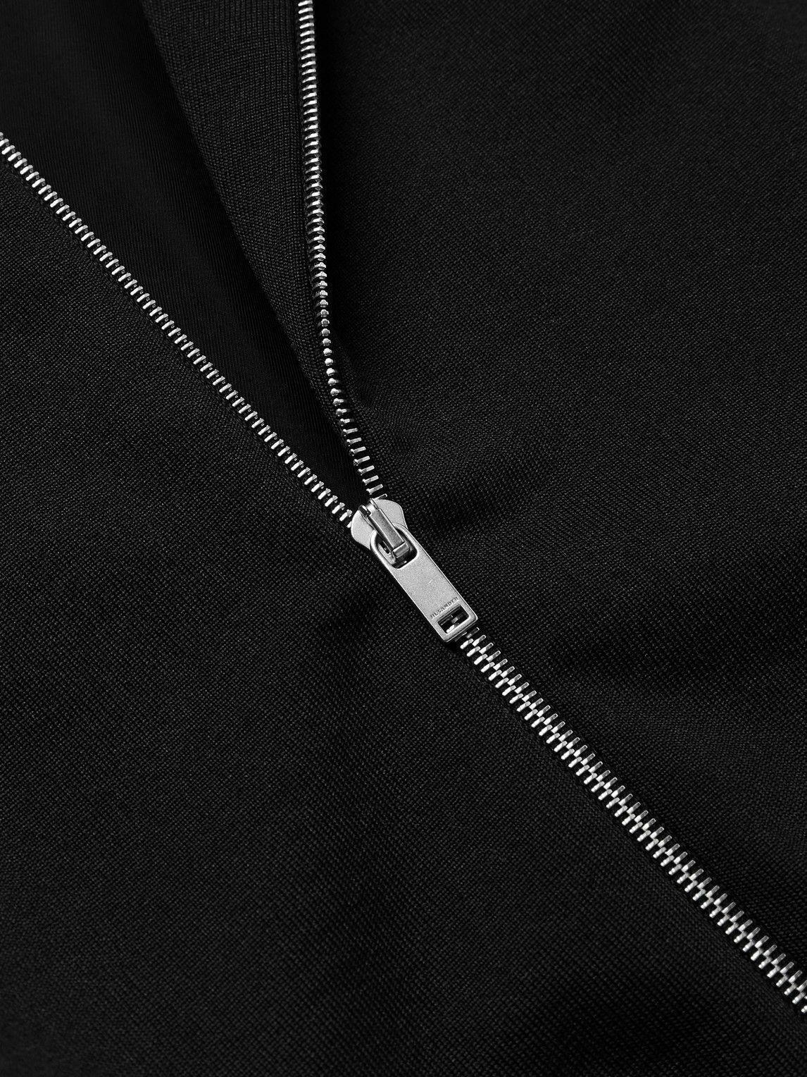 Jil Sander - Cotton-Blend Jersey Zip-Up Sweatshirt - Black