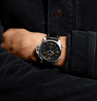 Panerai - Luminor 1950 3 Days Chrono Flyback Automatic Acciaio 44mm Stainless Steel and Leather Watch - Black