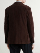 Canali - Double-Breasted Cotton-Corduroy Blazer - Brown