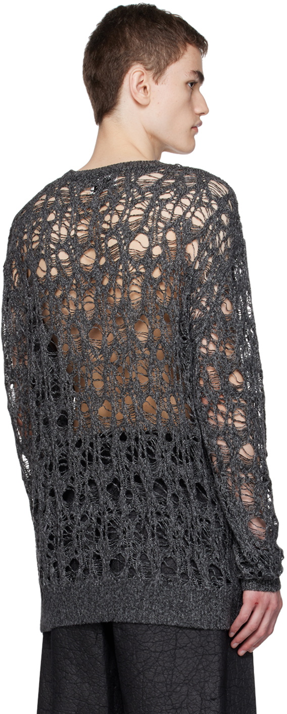 TAAKK Gray Perforated Sweater
