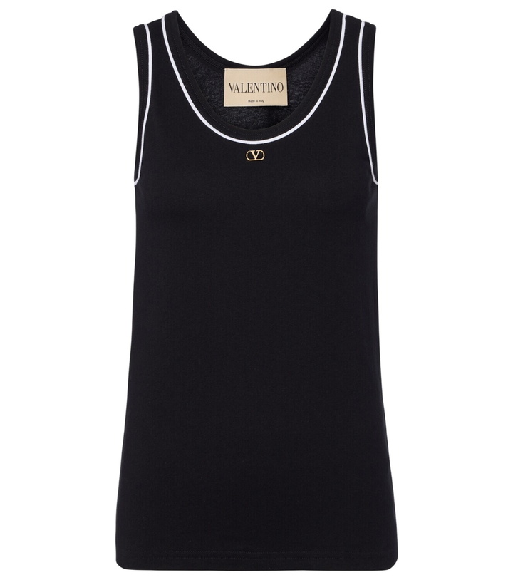 Photo: Valentino VLogo cotton jersey tank top