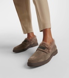 Brunello Cucinelli Monili shearling-lined suede loafers