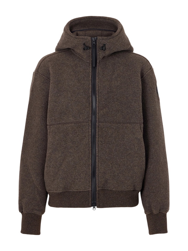 Photo: Canada Goose - Chilliwack Hooded Wool-Blend Fleece Bomber Jacket - Brown