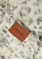Rotate Sunday Leopard-print Barrel-leg Jeans