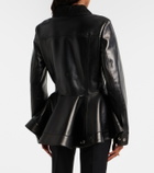 McQueen Peplum leather jacket