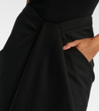 Givenchy Draped wool and mohair midi skirt