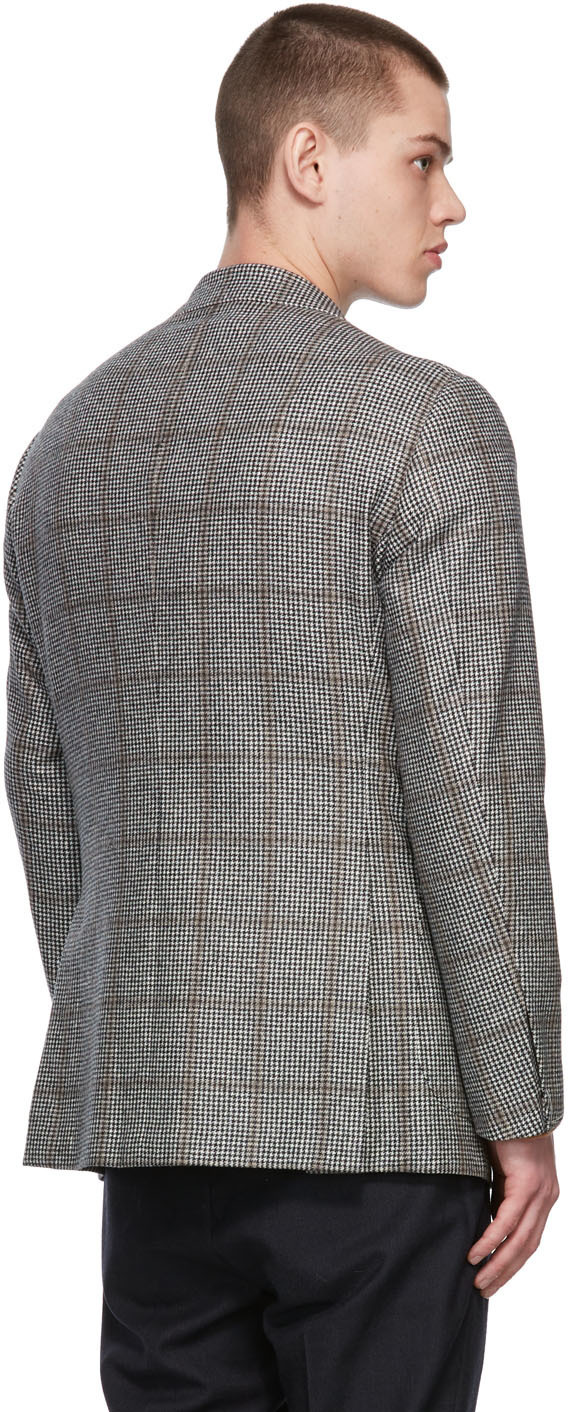 Ring Jacket Black & White Houndstooth Blazer