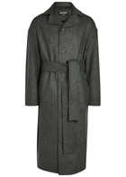 Jacquemus Le Manteau Citta Belted Wool-blend Trench Coat Dark Grey