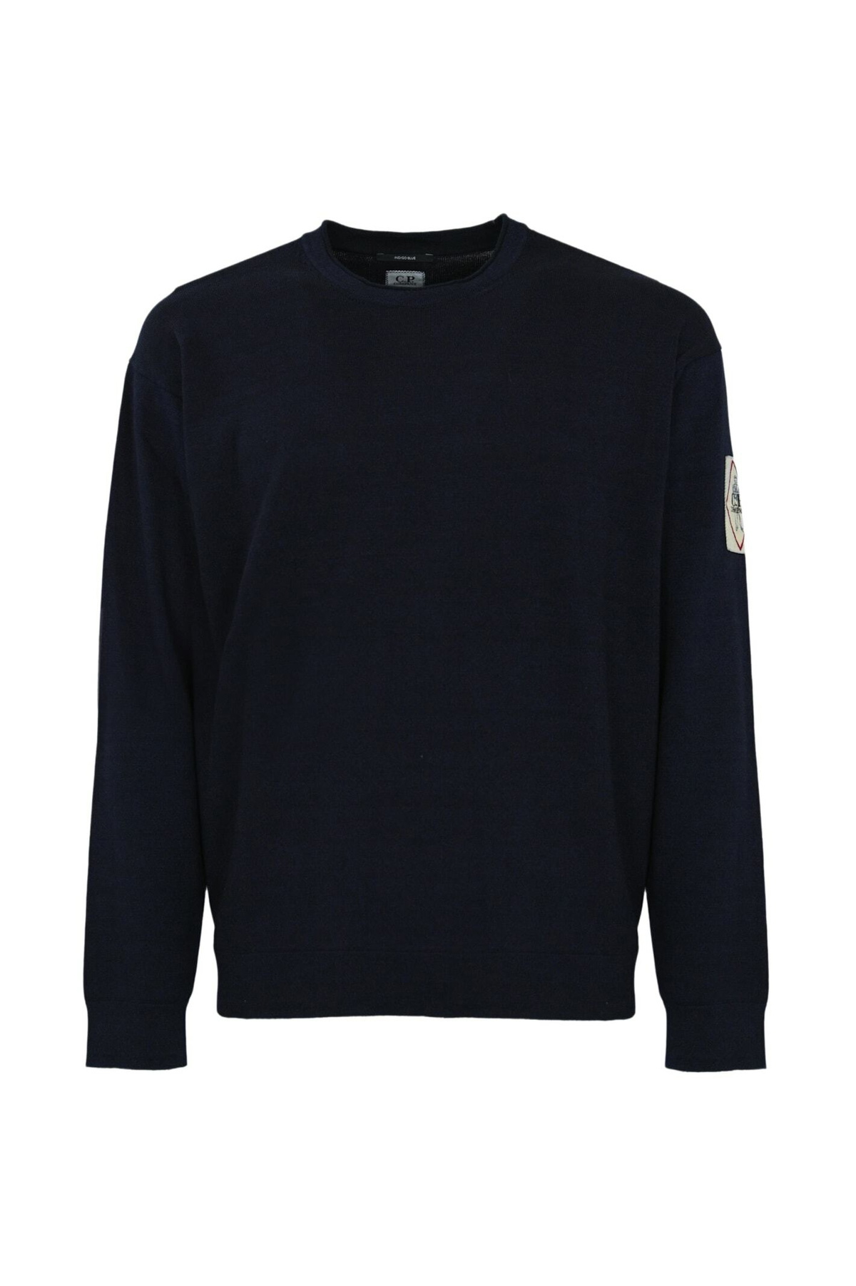 C.P. Company Men's Full Rib Crew Neck Knit in Vintage Khaki