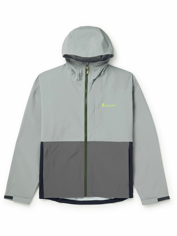 Photo: Cotopaxi - Cielo Colour-Block Recycled-Shell Hooded Jacket - Gray