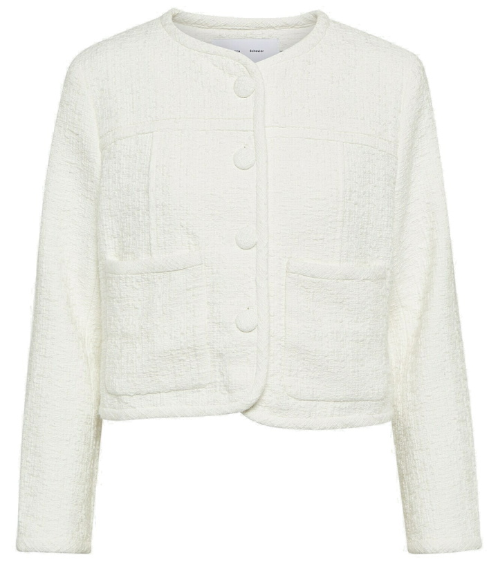 Photo: Proenza Schouler White Label cropped tweed jacket