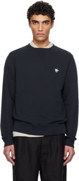 Maison Kitsuné Black Barista Fox Patch Regular Sweatshirt