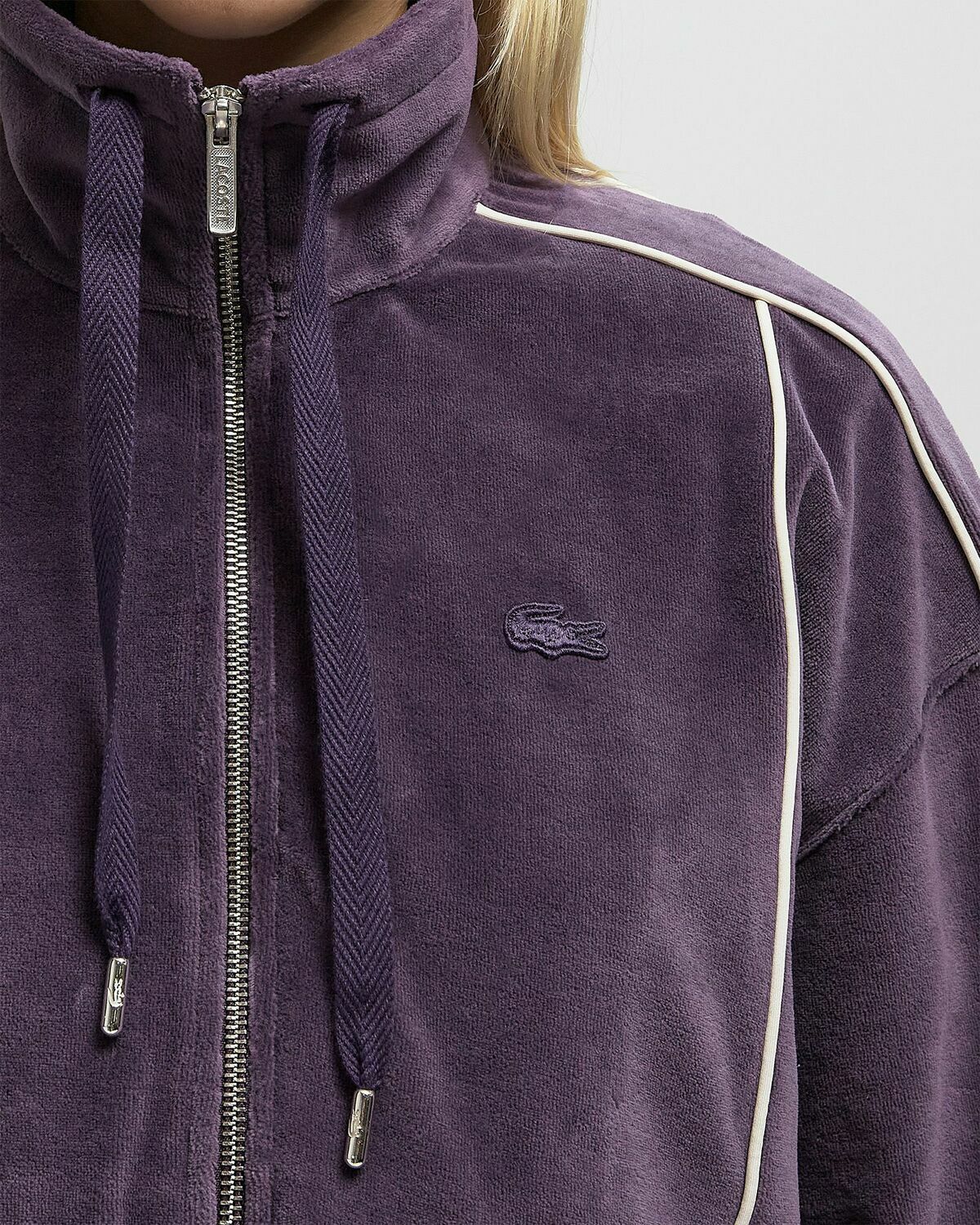 Lacoste ZIP SWEATSHIRT Purple Womens Zipper