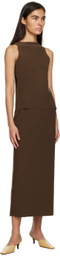 Birrot SSENSE Exclusive Brown H Maxi Skirt