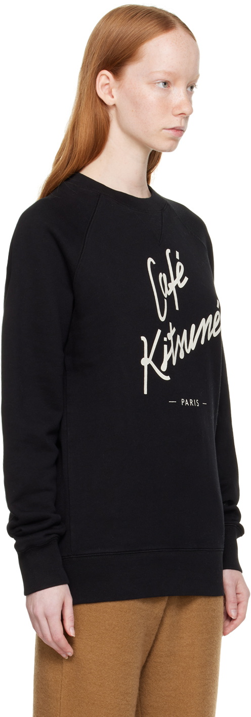 Maison Kitsuné Black 'Cafe Kitsune' Sweatshirt