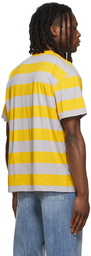 Aries Yellow & Grey Striped Temple T-Shirt