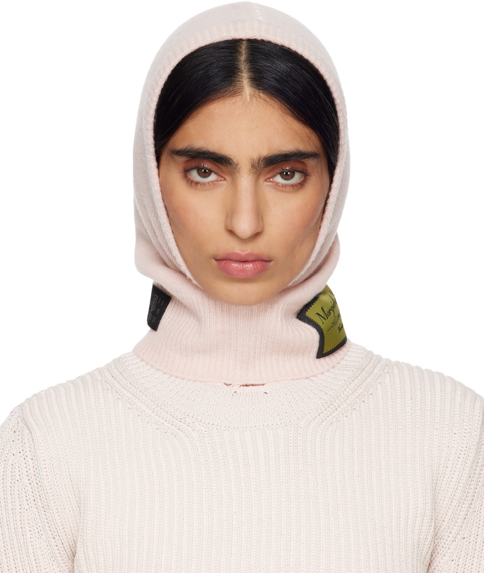 Photo: MM6 Maison Margiela Pink Access Labels Story Gauge 7 Balaclava