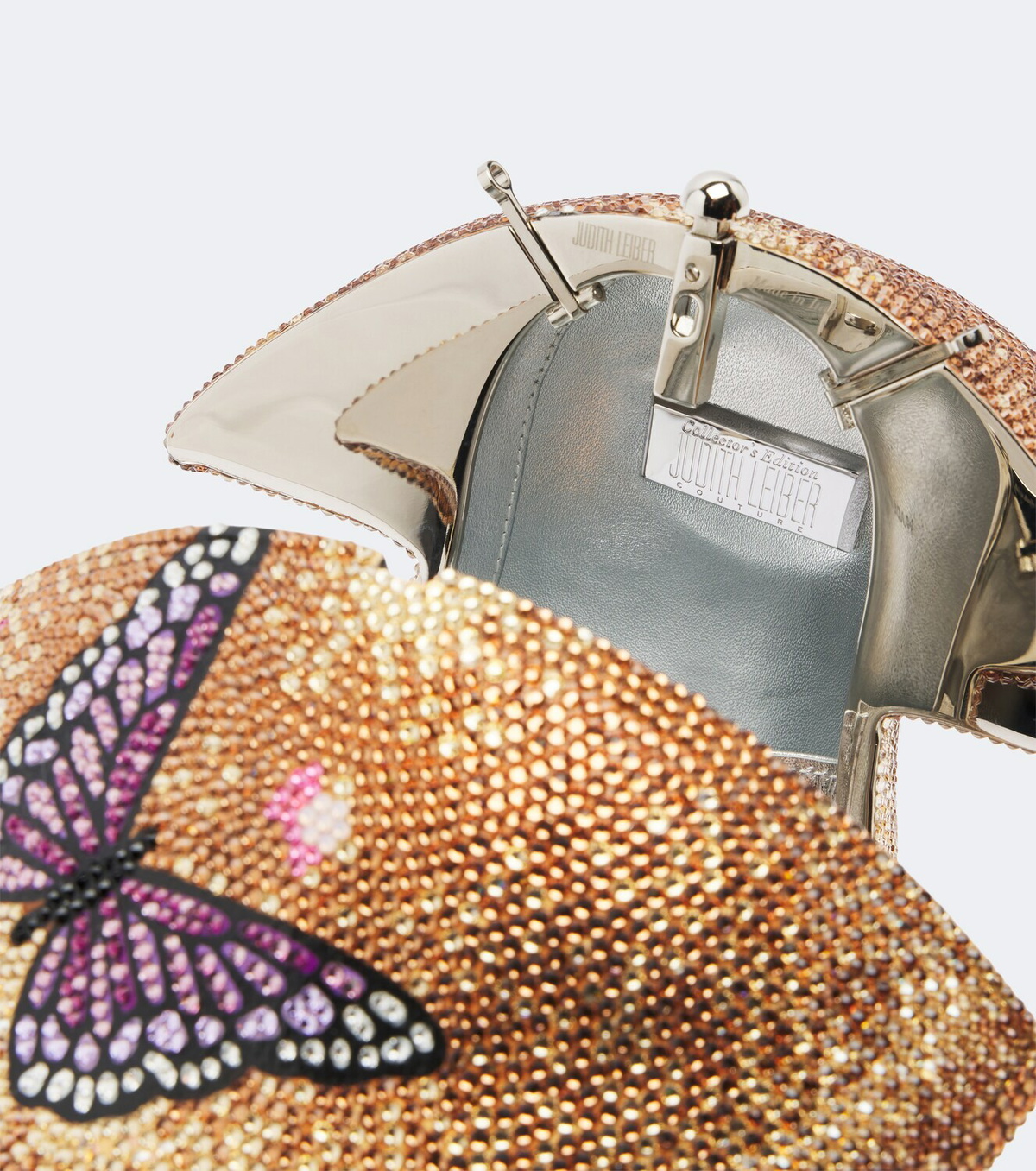 Judith Leiber Couture Mushroom Bella crystal-embellished clutch