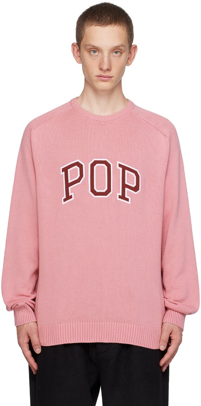 Photo: Pop Trading Company Pink Appliqué Sweater