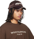 WOOYOUNGMI Brown Rope Embroidered Ball Cap