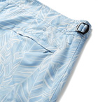 Ermenegildo Zegna - Slim-Fit Mid-Length Printed Swim Shorts - Men - Light blue