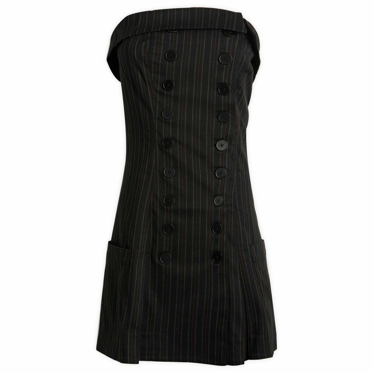 Peachy Den Women's Bardot Tailored Dress in Heavy Lead