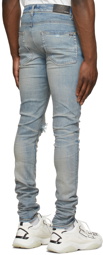 AMIRI Blue Broken Jeans