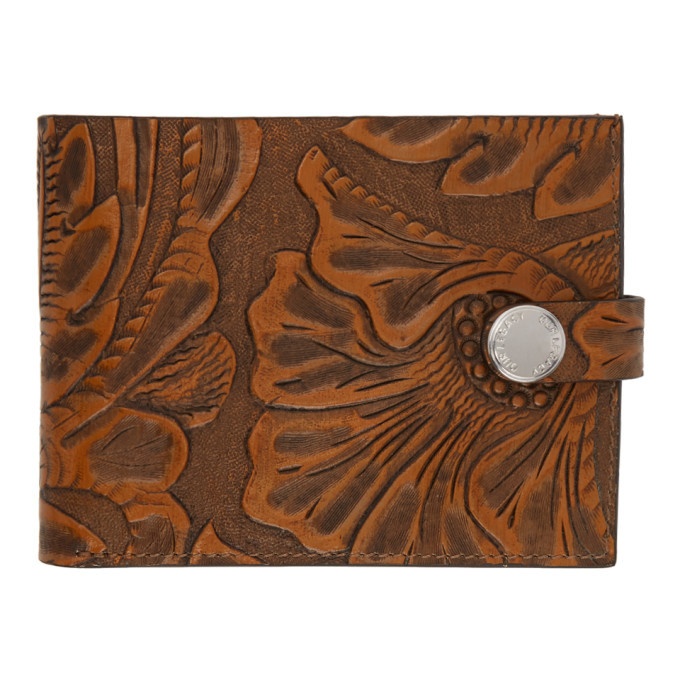 Photo: Our Legacy Brown Engraved Flowers Wallet