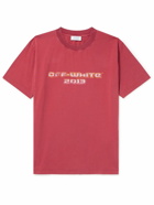 Off-White - Digit Baccus Logo-Print Cotton-Jersey T-Shirt - Red