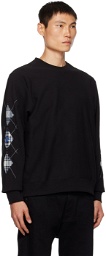 Noah Black Argyle Appliqué Sweatshirt