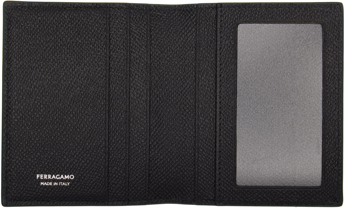 Ferragamo Green Gancini Window Credit Card Holder
