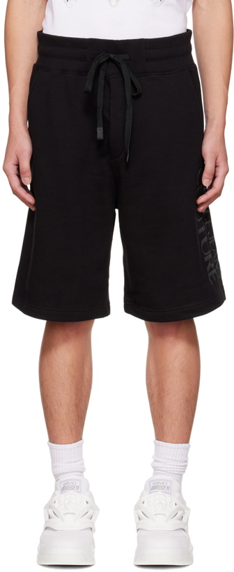 Photo: Versace Jeans Couture Black Drawstring Shorts