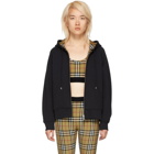 Burberry Black Check Jersey Hoodie