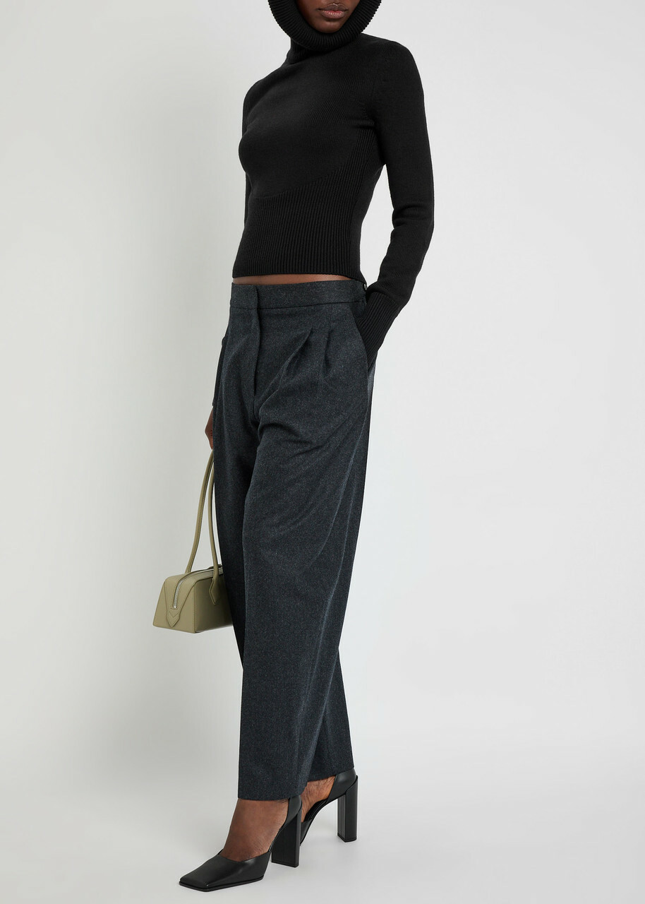 Alaïa Hooded Wool-knit Jumper Black