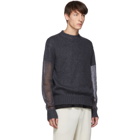 Jil Sander Grey Open Knit Regular Fit Sweater