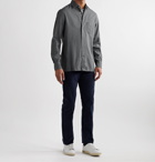 Kiton - Slim-Fit Cotton-Flannel Shirt - Gray