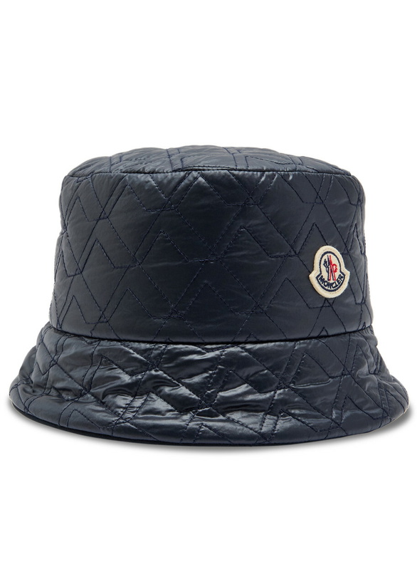Photo: Moncler Reversible Quilted Nylon Bucket hat Navy