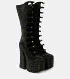 Marc Jacobs Kiki embellished suede platform knee-high boots