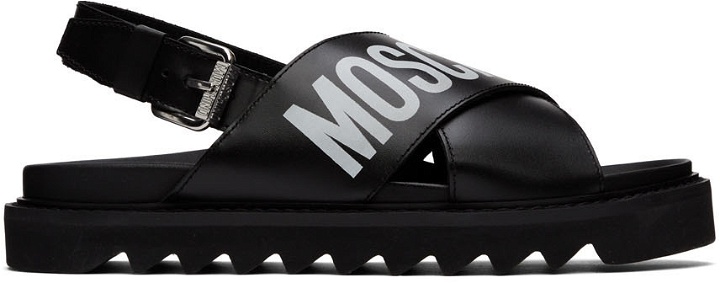 Photo: Moschino Black Buckle Sandals