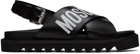 Moschino Black Buckle Sandals