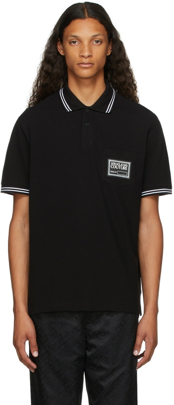 Photo: Versace Jeans Couture Black Logo Polo