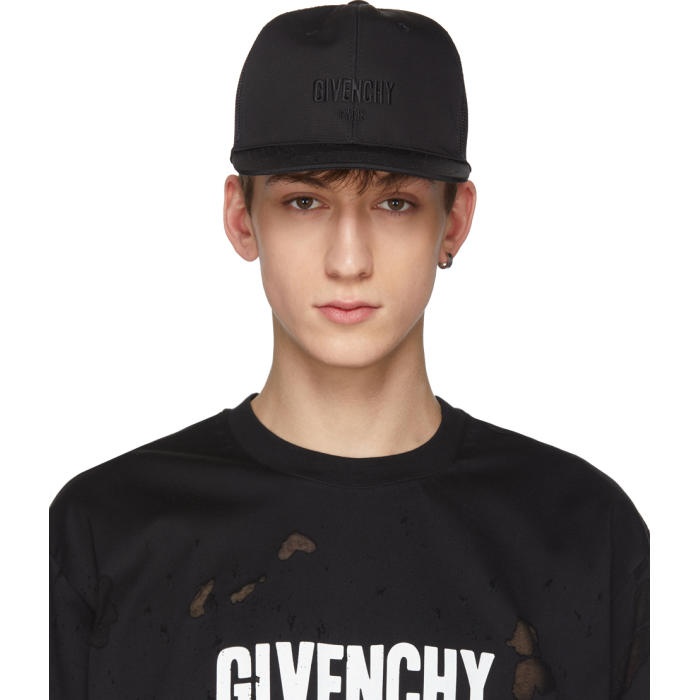 Photo: Givenchy Black Three-Star Logo Cap