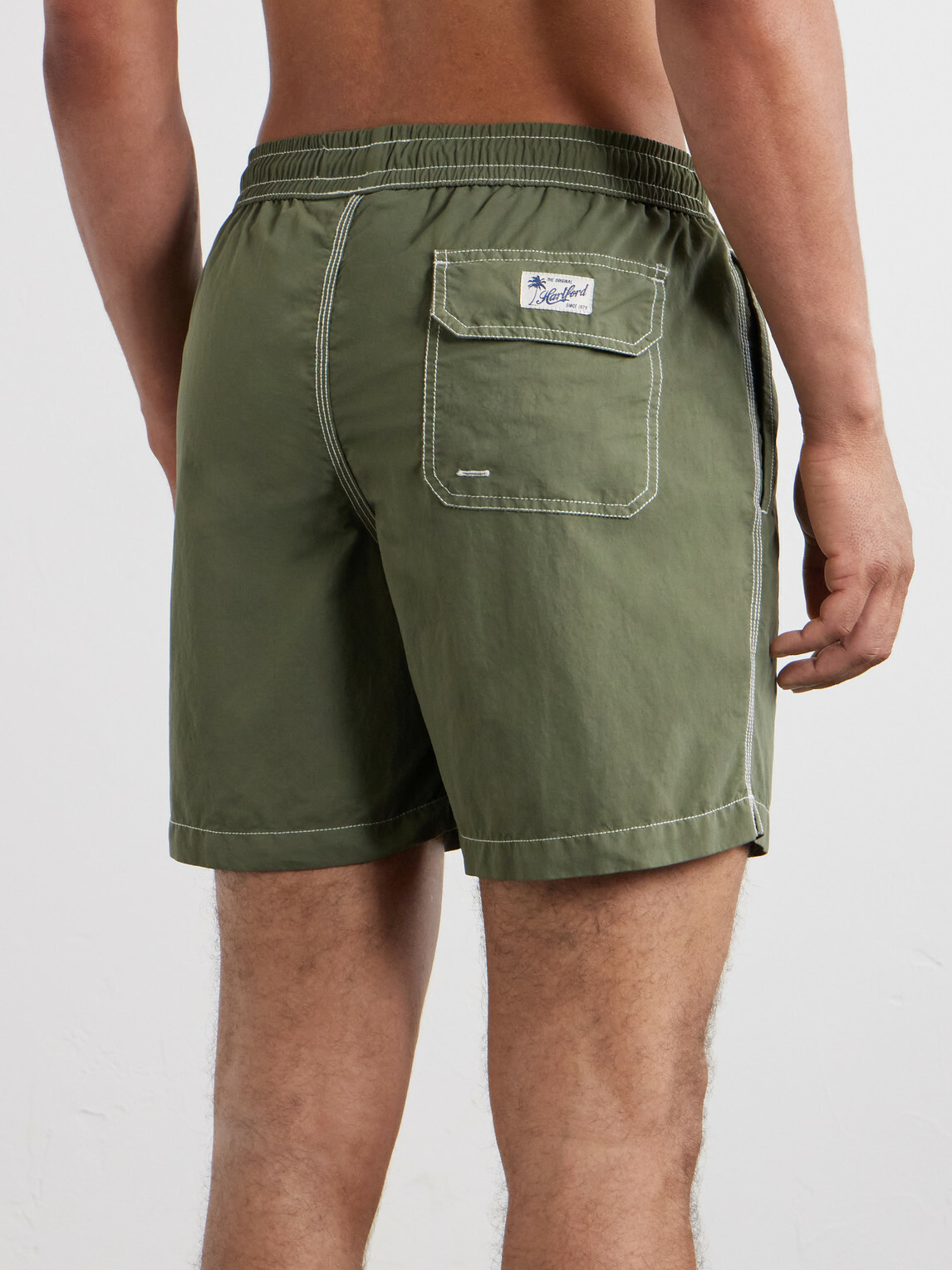 Hartford - Slim-Fit Mid-Length Swim Shorts - Green