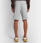 Acne Studios - Fort Slim-Fit Mélange Fleece-Back Cotton-Blend Jersey Shorts - Gray