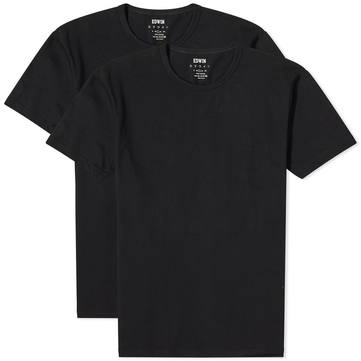 Photo: Edwin Men's Double Pack T-Shirt in Black