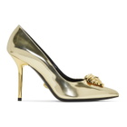 Versace Gold Palazzo Pumps