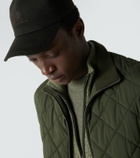 Loro Piana Logo embroidered suede baseball cap