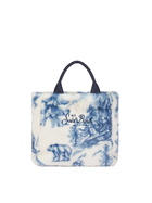 MC2 Saint Barth Furry Soft Mini Vanity Bag With Toile De Jouy Print