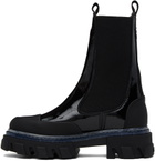 GANNI Black Cleated Chelsea Boots
