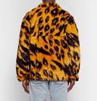 Aries - Leopard-Print Faux Fur Half-Zip Jacket - Men - Yellow